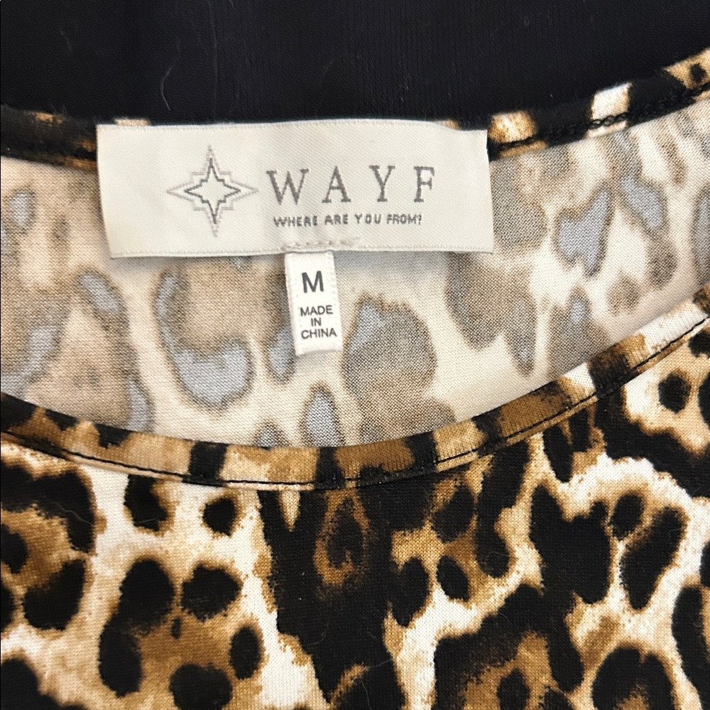 Wayf Animal Print Top with Neutral Tones - Picture 2 of 5